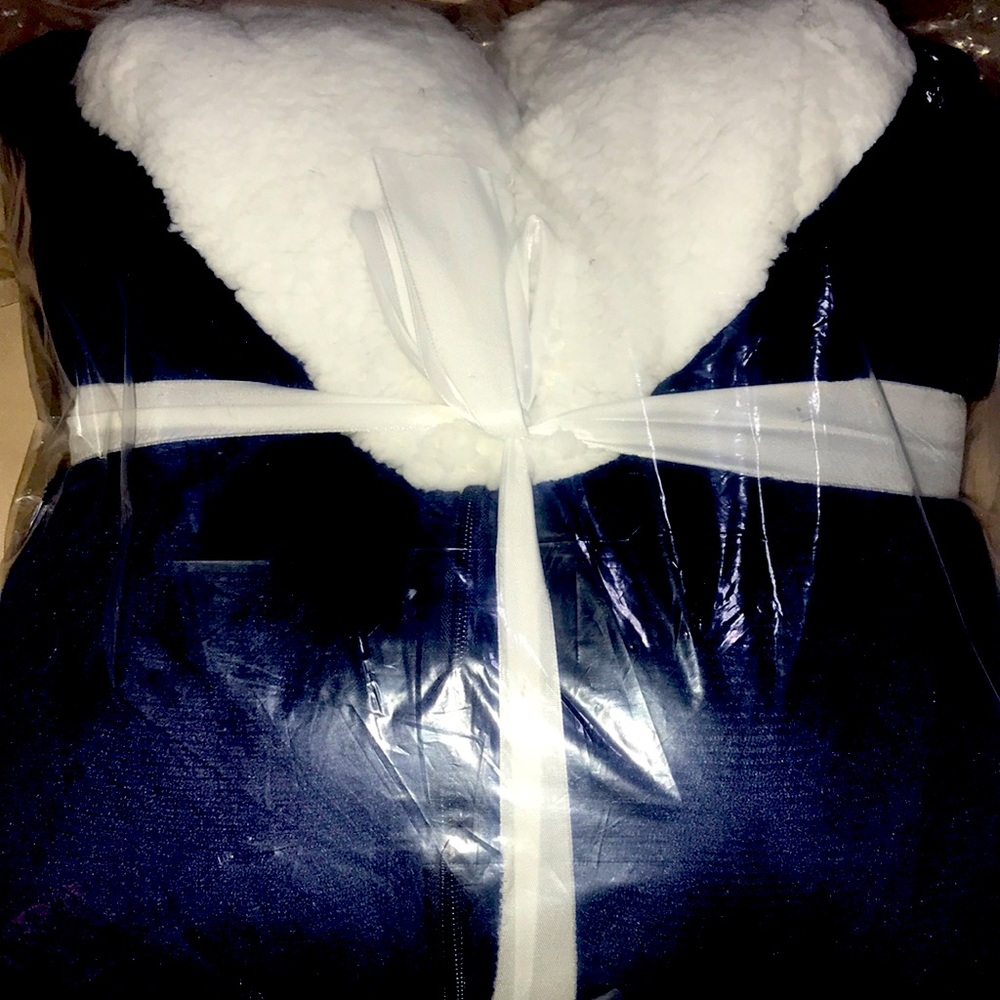 Blue plush Robe